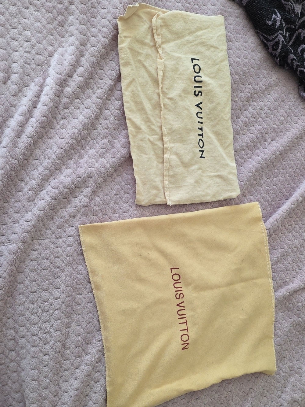 Source Unknown  Yellow Dust Bags (Set of 2) 1 Wirh Small Tear As Is